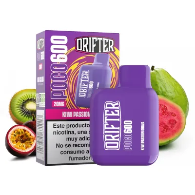 DRIFTER DISPOSABLE POCO 600 KIWI PASSIONFRUIT GUAVA 20MG DRIFTER DISPOSABLE POCO 600 KIWI PASSIONFRUIT GUAVA 20MG