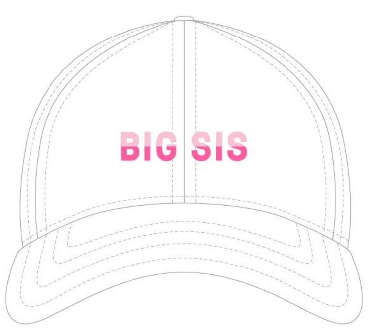 Baseball Cap - Big Sis on White
