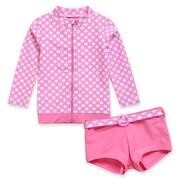 Pink Rash Guard & Hipster Swimsuit