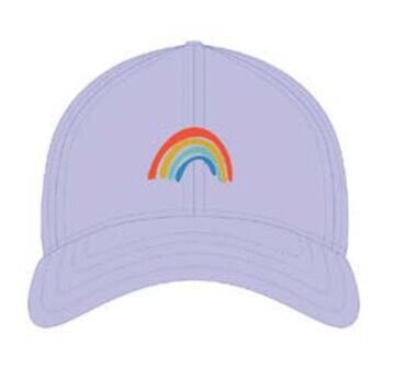 Baseball Cap - Rainbow on Lavendar