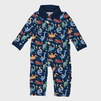 Talon-Ted Magnetic Bamboo Polo Romper