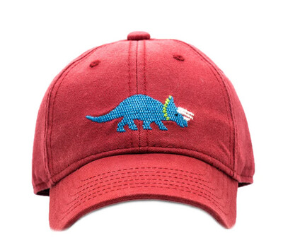 Baseball Cap - Triceratops on Red