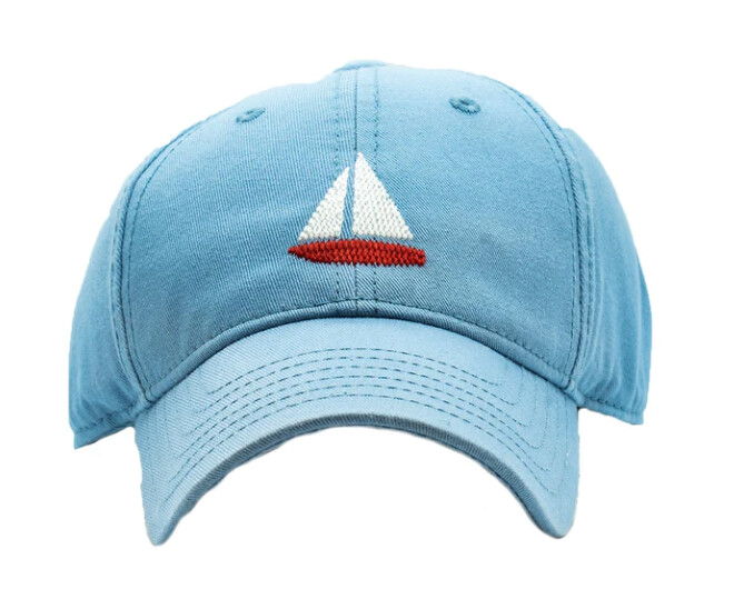 Baseball Hat - Sailboat on Chambray