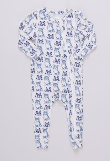 Bamboo Corgi Playsuit, Colour: Blue, Season: S25, Size: 6/12M