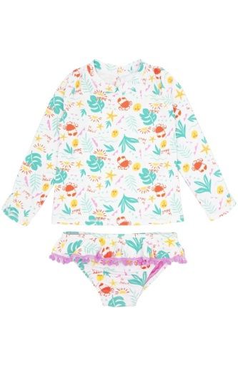 SANDY TOES SWIM L/S SET, Colour: ECRU, Size: 2T