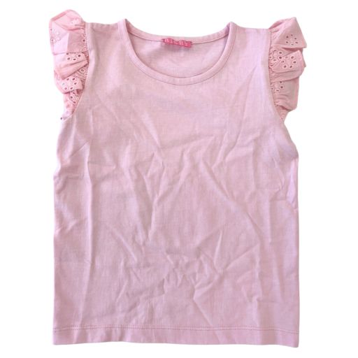 CAP SLEEVE EYELET TANK, Color: PINK, Size: 6