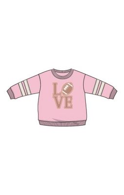 French Terry Sport - Varsity - Pink - Cozy Drop Sleeve Sweatshirt W/ Varsity Stripes