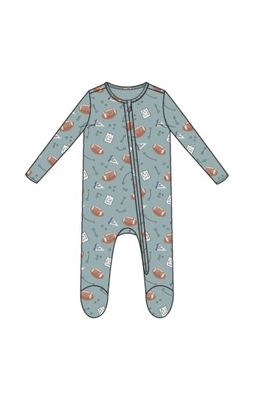 Touchdown Time - Grey Mist - 2 Way Zipper Footie