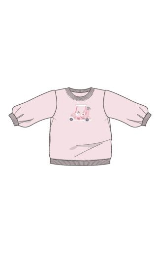 Golf  - Pink - Puffy Oversized Sweatshirt, Colour: LIGHT PINK, Size: 18-24M