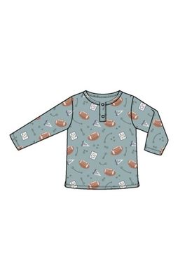 Touchdown Time - Grey Mist - L/S Henley
