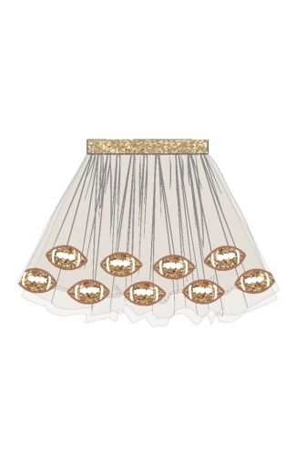 Varsity - Football Oatmeal - Tutu Skirt, Colour: OATMEAL, Size: 1-2Y