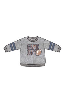 French Terry Sport - Varsity - Light Grey Heather - Cozy Drop Sleeve Sweatshirt W/ Varsity Stripes