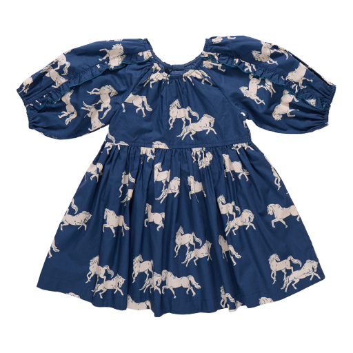 Katya Dress - Wild Horses, Size: 6Y