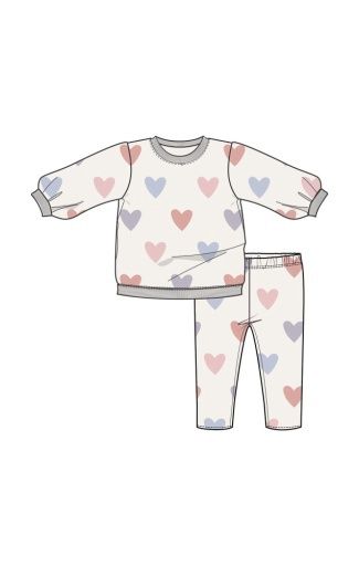 Hearts -French Terry Jogger Set