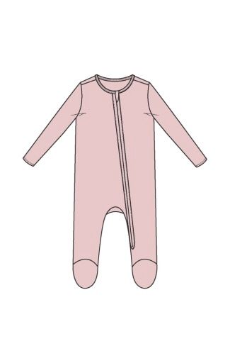 Potpourri Footy, Color: POTPOURRI PINK, Size: 6-9M