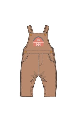 Little Farm - Corduroy - Chocolate Malt Classic Overall Set