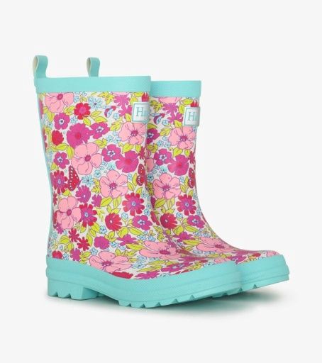 Groovy Flowers Rain Boots