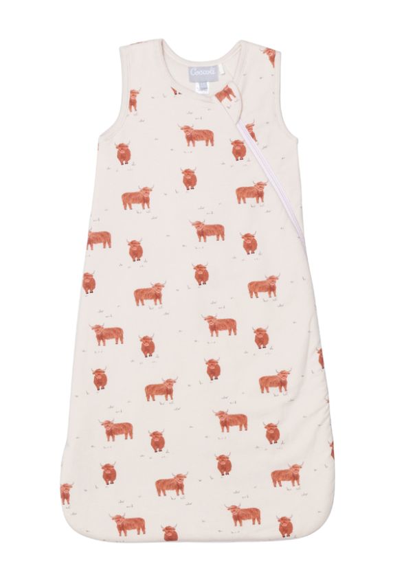 Highland Cow 1.5 Togs Bamboo Sleepsack / 0-9 M