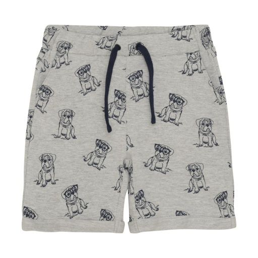 Bulldog Print Shorts, Size: 7y