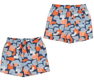 Geometric Retro Swim Trunks