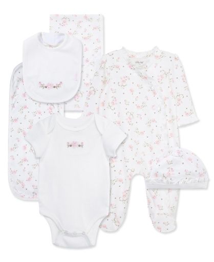 Vintage Rose 6pc Gift Box Set, Size: NB