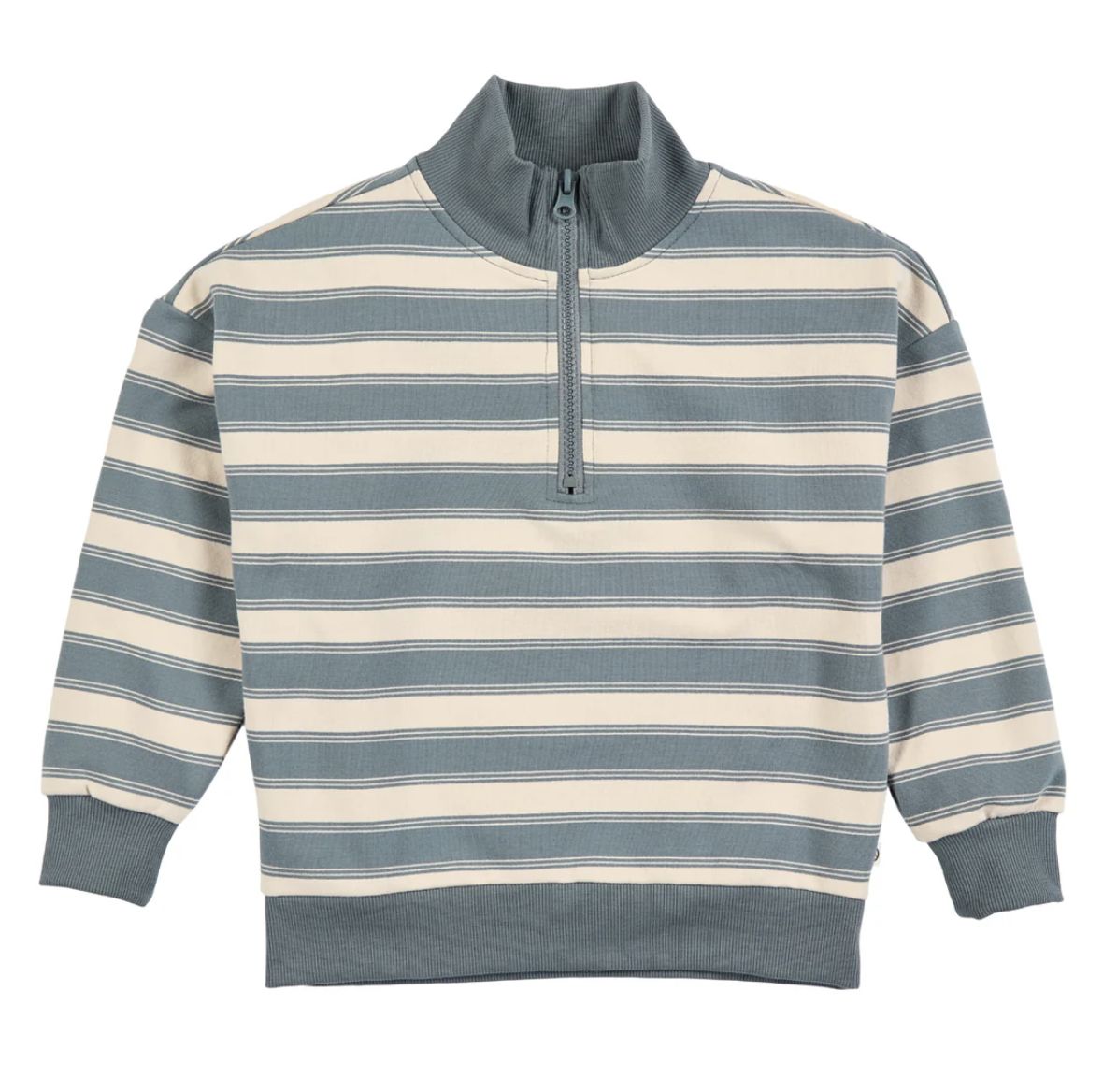Striped 1/4 Zip Sweatshirt