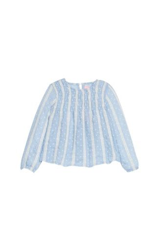 Anita Top - Sky Dobby Stripe