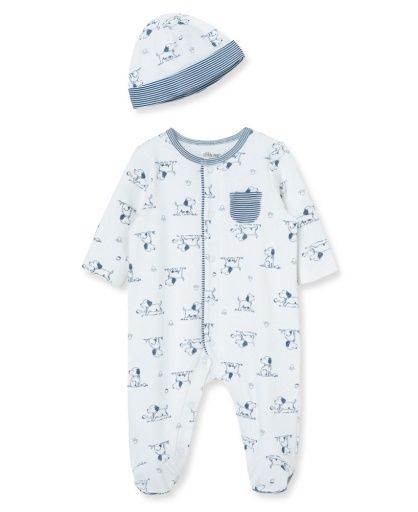 Puppy Toile Footy/Hat, Size: PREEM