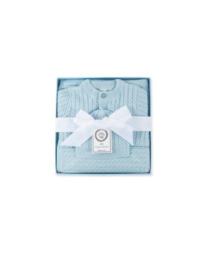 Blue Cable Swtr 3pc Box Set, Size: 3M