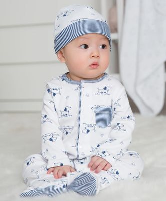 Puppy Toile Footy/Hat