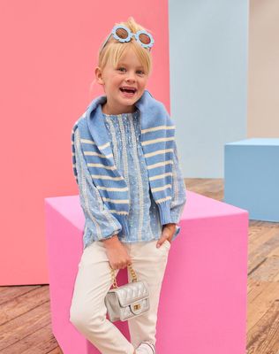 Anita Top - Sky Dobby Stripe