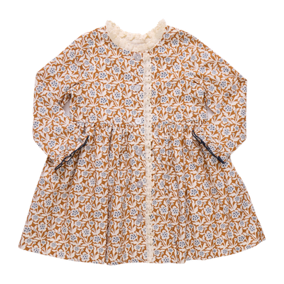 Autumn Dress - Gold Climbing Floral