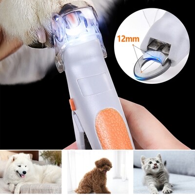 Professional Pet Nail Clipper Scissors LED Light