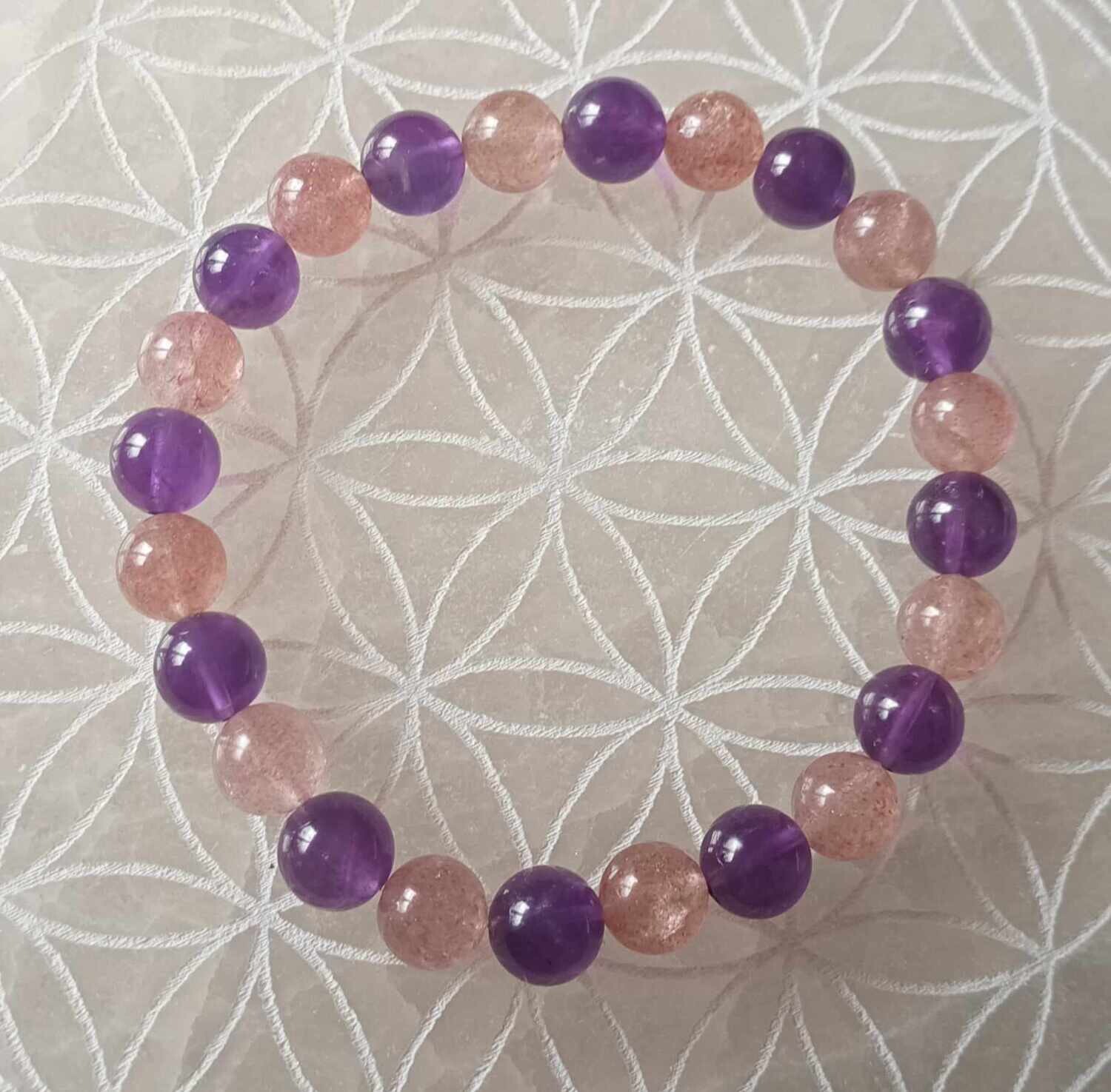 AMETHYSTE/ QUARTZ FRAISE