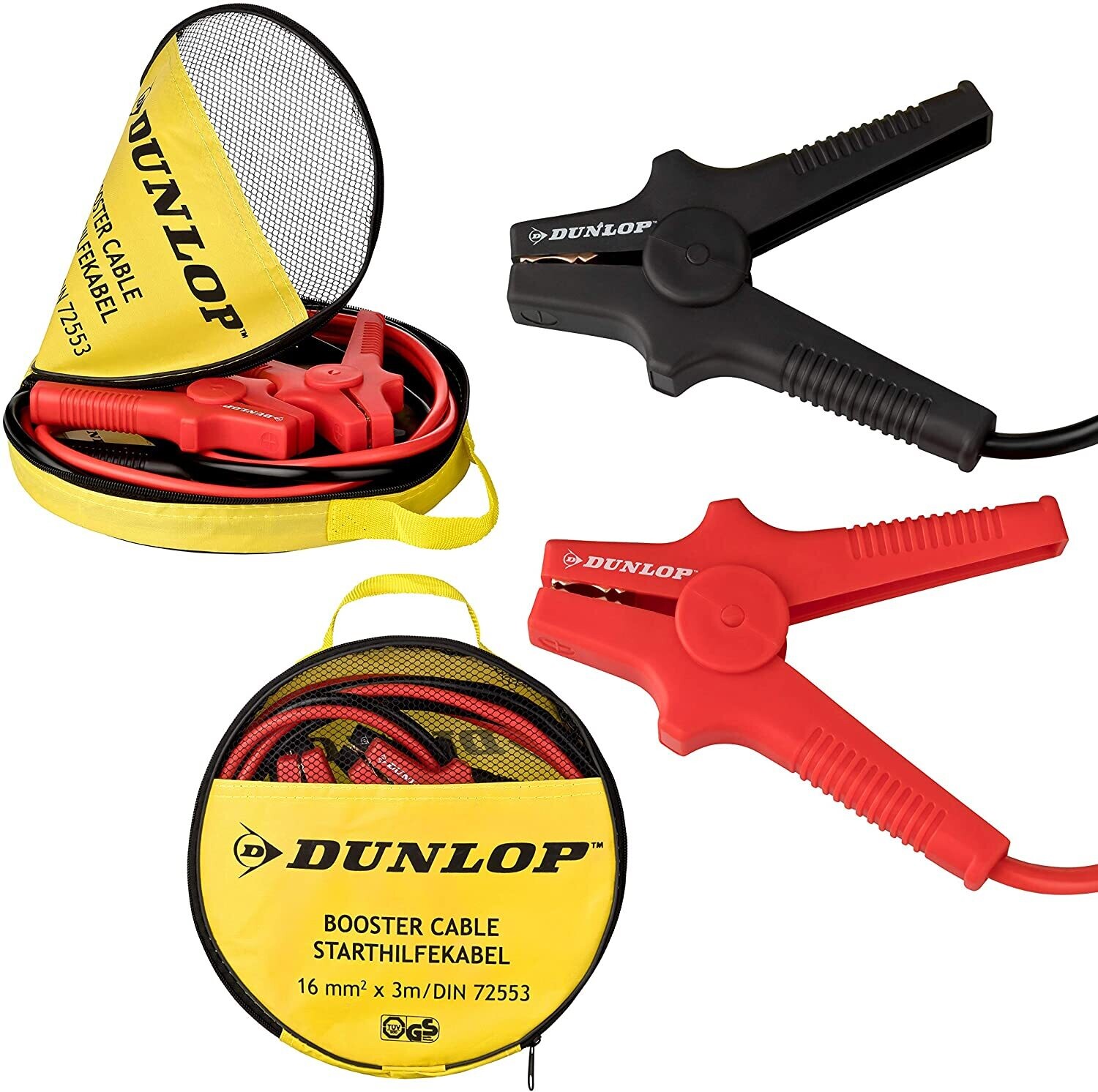 Starthilfekabel Dunlop 16mm2 Länge 3 Meter für kleinere Motoren nur 19.-