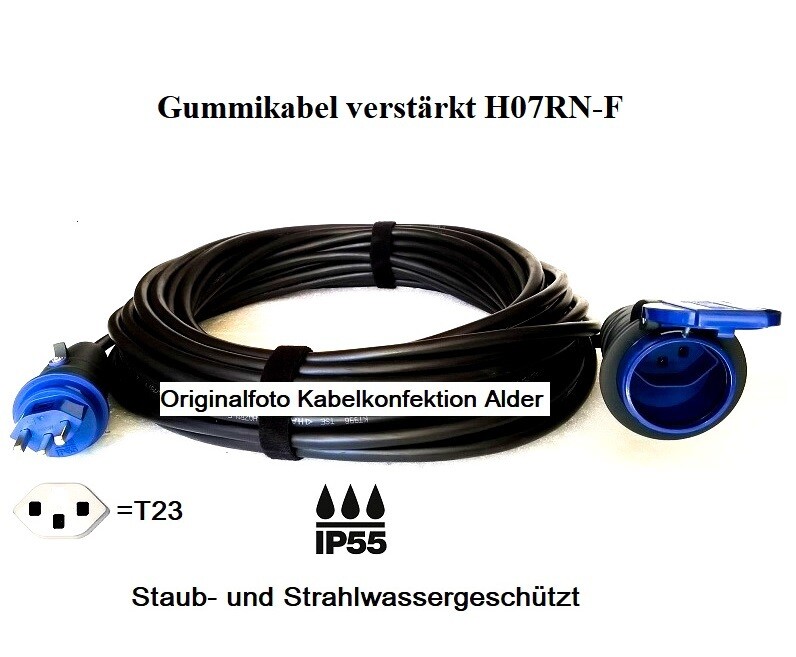 T23 IP55 Verlängerungskabel Gummi verstärkt 3x2,5mm2 ab 62.-