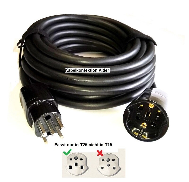 PVC Verlängerungskabel T25/5/400V IP20 5x2,5mm2 für Innenanwendung ab 55.-