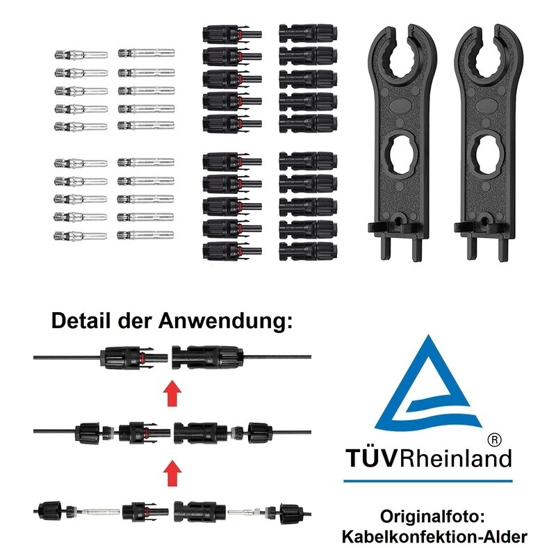 Solarstecker MC4 und Kupplungen IP67 je 10 Stück