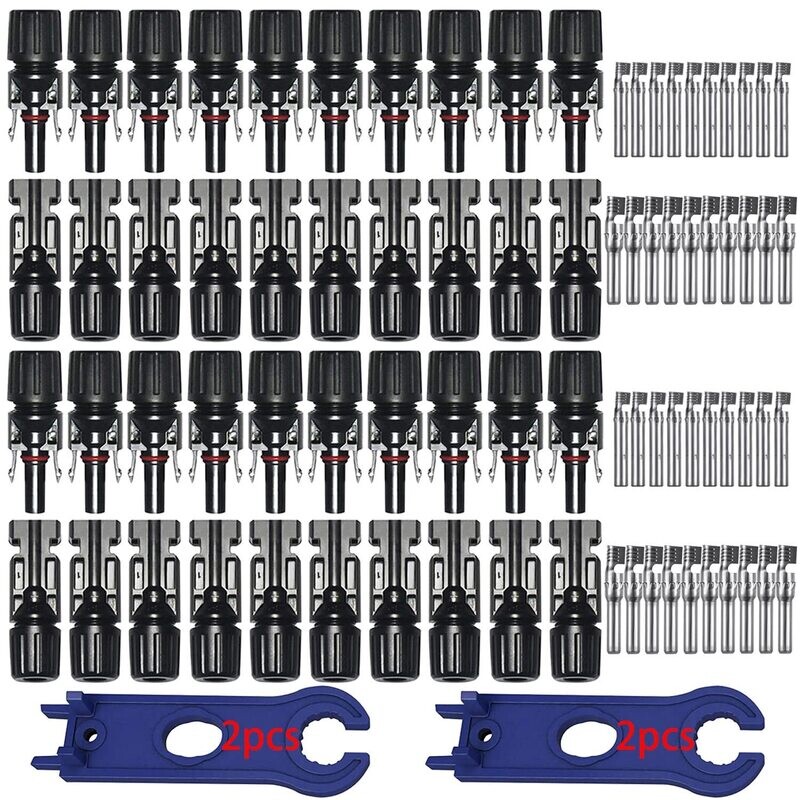Solarstecker und Kupplungen MC4 IP67 je 20 Stück