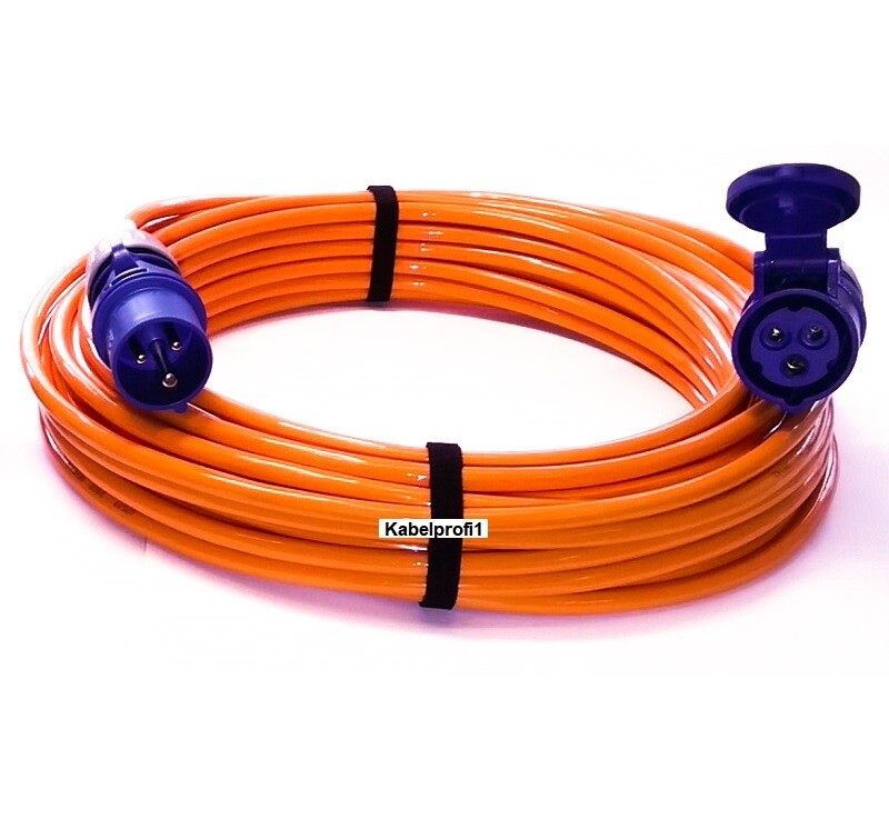 Camping Kabel Caravankabel 5m Purkabel 3x2,5mm2 CEE16-3 IP44