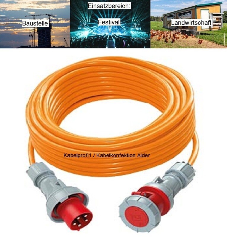 Purkabel CEE63-5 5x16mm2 bis 43kW div. Längen ab 199.-