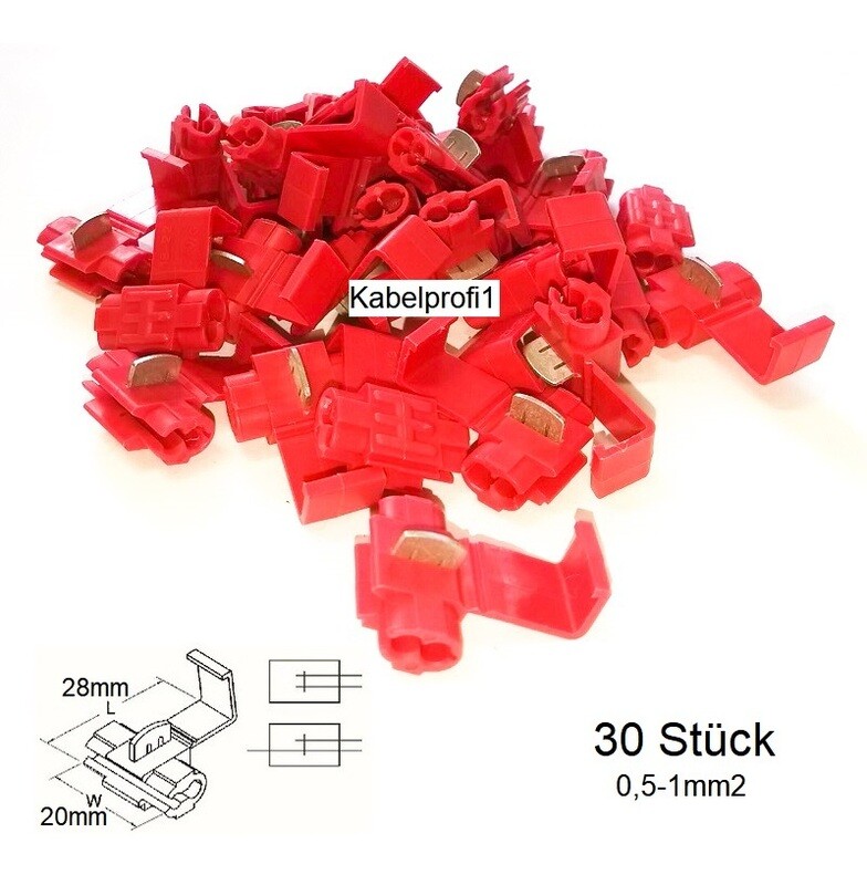 Abzweigklemmen 0,5-1mm2 (Parallelverbinder) 30-Stück nur 9.-