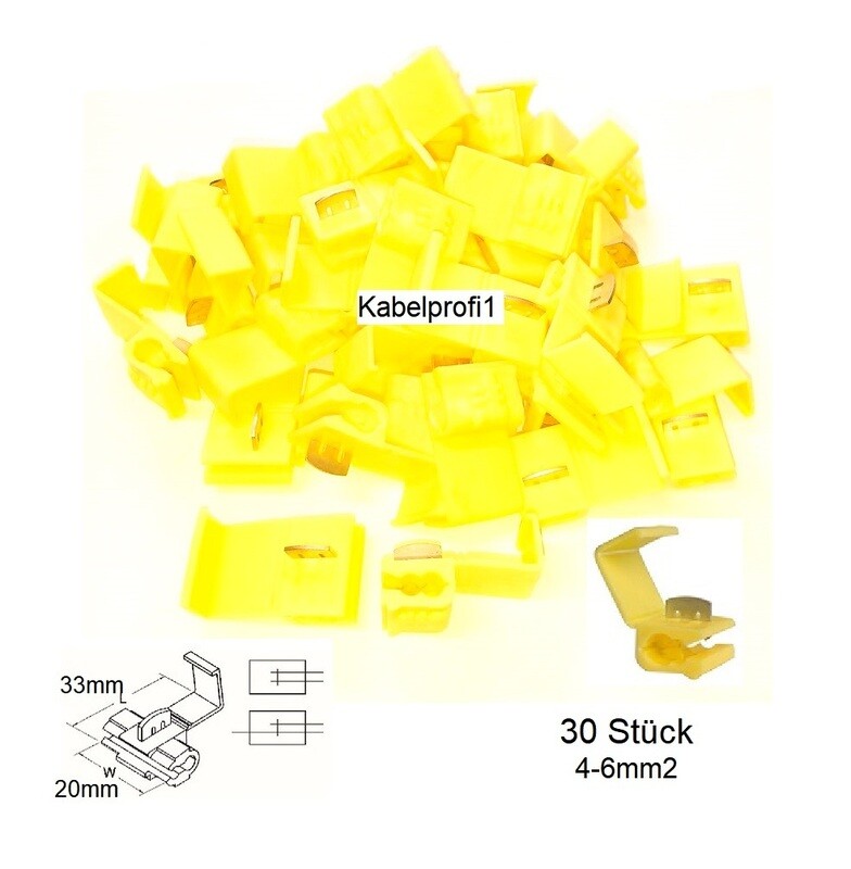 Abzweigklemmen 4-6mm2 (Parallelverbinder) 30-Stück nur 9.-
