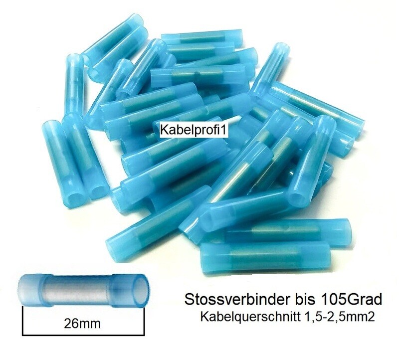 Stossverbinder 1,5-2,5mm2 Isoliert Nylon bis 105Grad 30-Stück nur 7.-