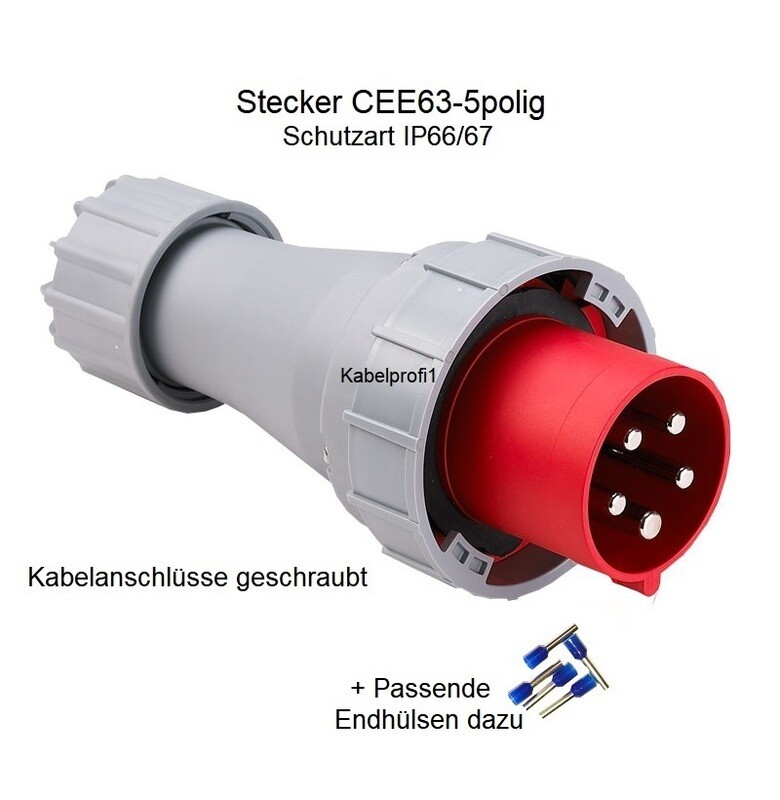 Stecker CEE63-5 IP66/67 nur 39.90
