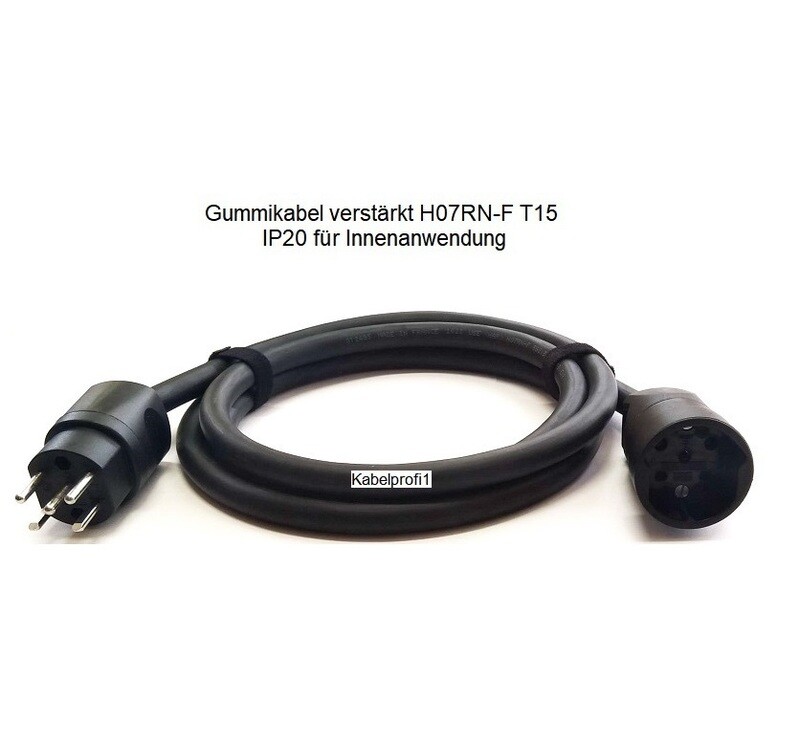 T15 Gummikabel verstärkt 5x1,5mm2 10m IP20 Innenanwendung nur 69.-