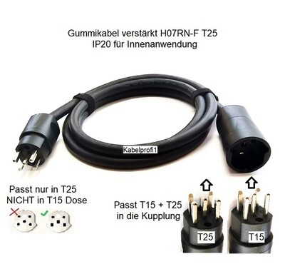 T25 Gummikabel verstärkt 5x2,5mm2 IP20 stabil ab 59.-