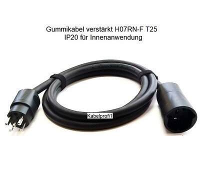 T25 Gummikabel verstärkt 5x2,5mm2 10m IP20 stabil nur 89.-