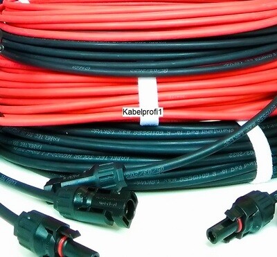 Solarkabel 6mm2 MC4 Set PV-Kabel rot + schwarz H1Z2Z2-K IP67 ab 19.90.-