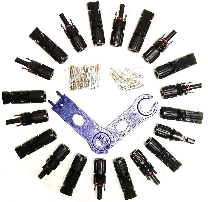 Solarstecker MC4 und Kupplungen IP67 für Solarkabel 2,5-6mm2 je 10 Stück